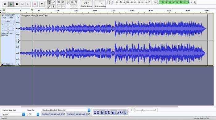 Audacity portable screenshot