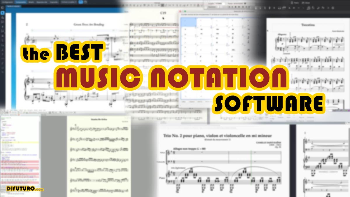 Music notation software for writing sheet music