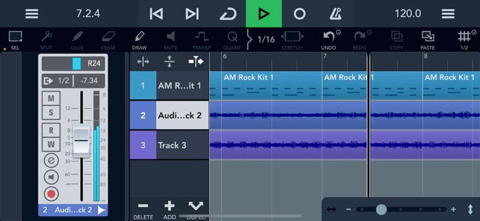 Cubasis LE - Music production app for iOS and Android - Screenshot