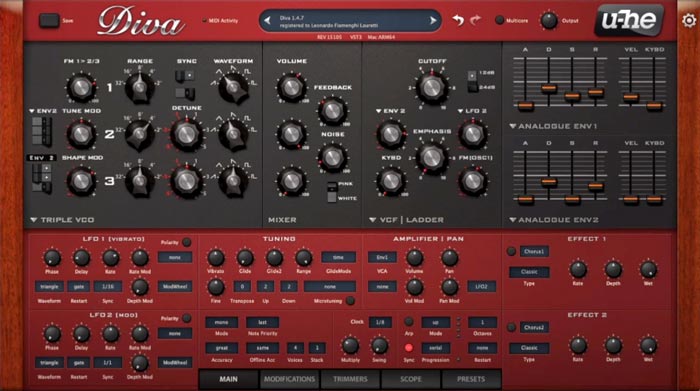 u-he Diva VST Plugin - screenshot