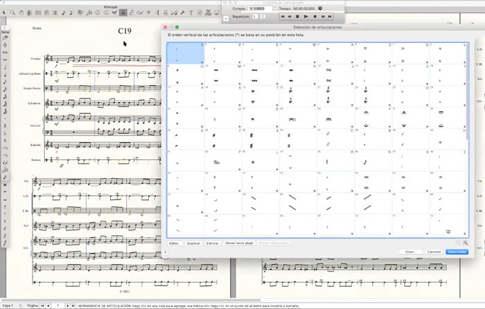 Finale, sheet music editor - Screenshot