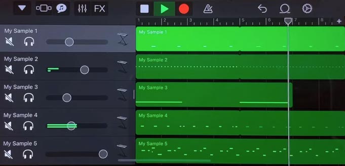 GarageBand for iPhone and iPad (iOS) - Screenshot