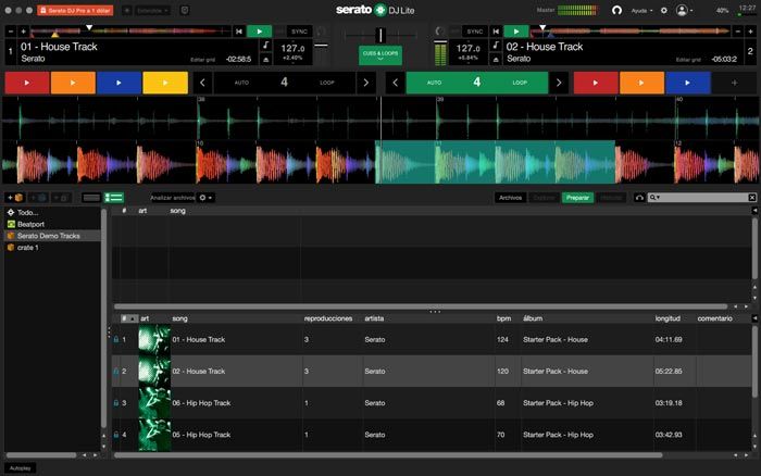 Serato DJ Lite Screenshot