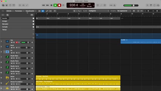 Logic Pro - Capture d'écran