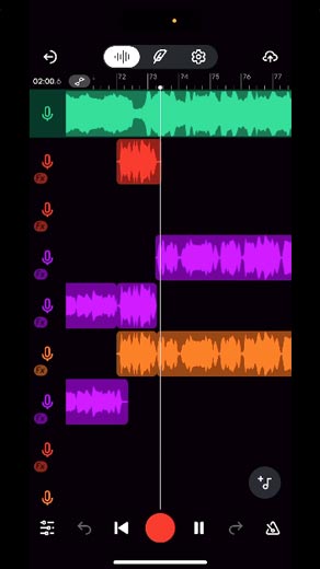 Application BandLab sur iPhone (iOS) ou Android - Capture d’écran