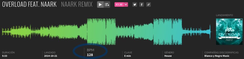 BPM et Tempo dans les informations d’un morceau