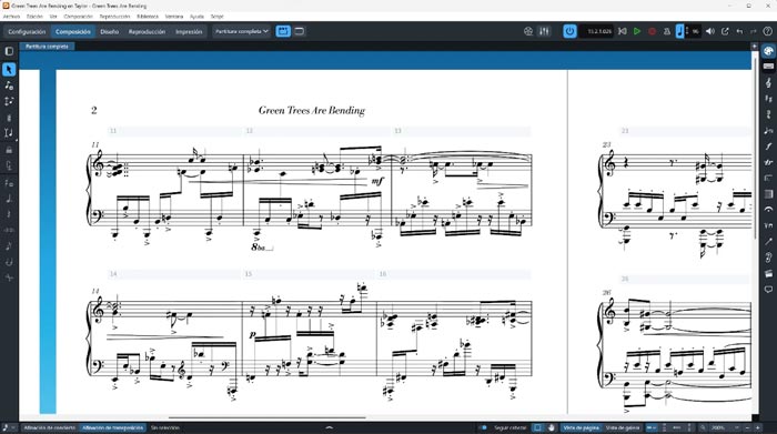 Dorico, logiciel de notation musicale Steinberg - Capture d’écran
