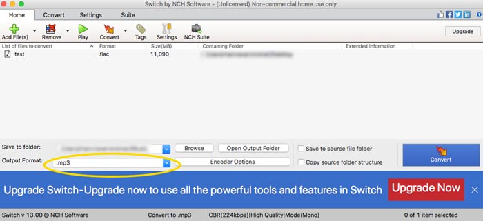 Convertitore FLAC in MP3 