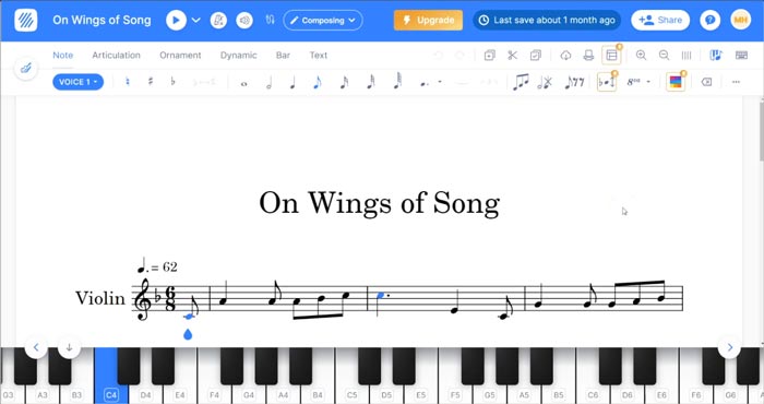 Flat - Editor di spartiti online - Screenshot