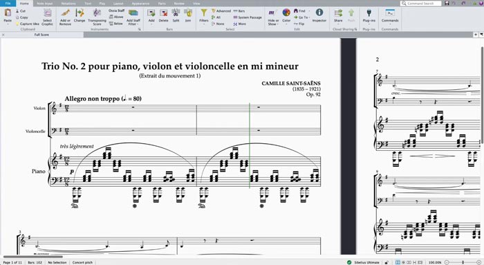 Sibelius - Software di notazione musicale Avid - Screenshot