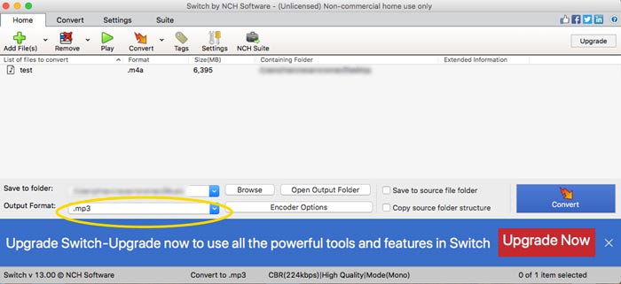 Converter M4A em MP3