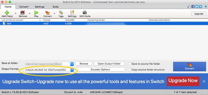 Converter M4A em MP3