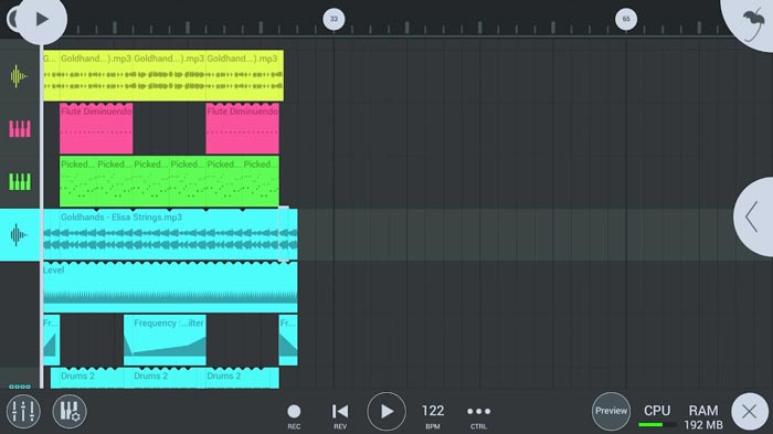 FL Studio Mobile - Captura de tela - a versão móvel do famoso DAW para criar, produzir e editar música