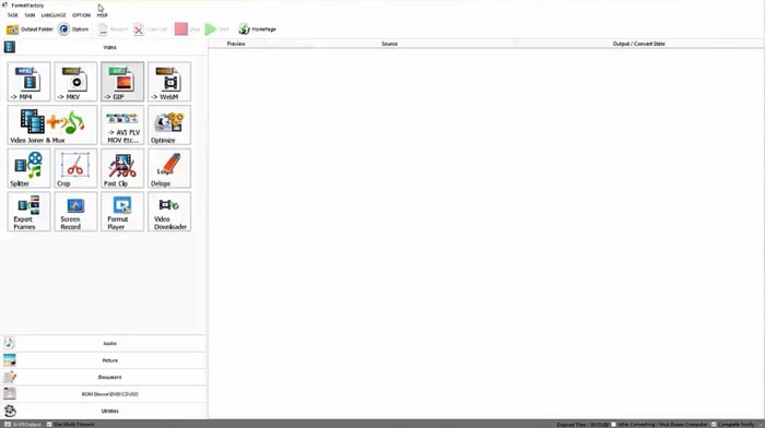 Format Factory Conversor de archivos para Windows - Captura de pantalla