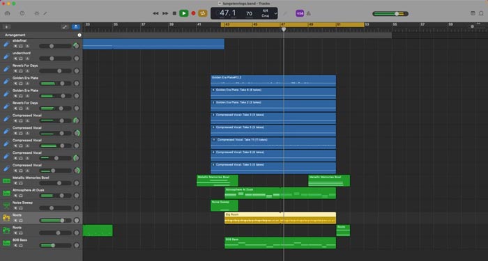 GarageBand, el DAW de Apple para Mac - Captura de pantalla