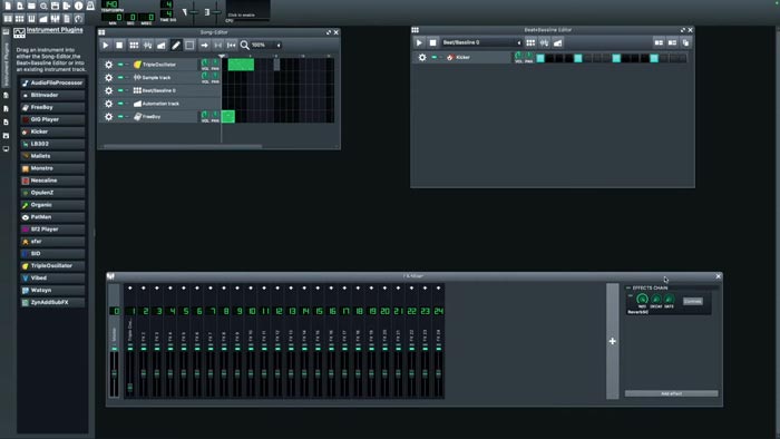LMMS, DAW de código abierto - captura de pantalla