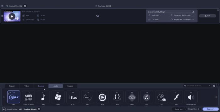 Movavi Video Converter (Conversor de audio, vídeo e imagen) - Captura de pantalla