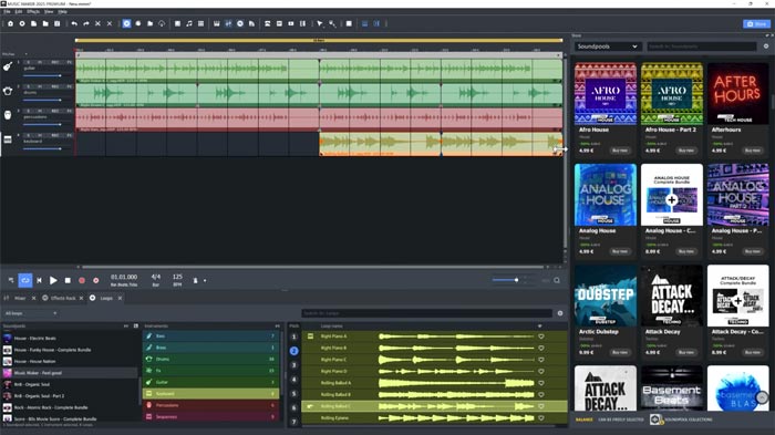 Music Maker, MAGIX - Captura de pantalla