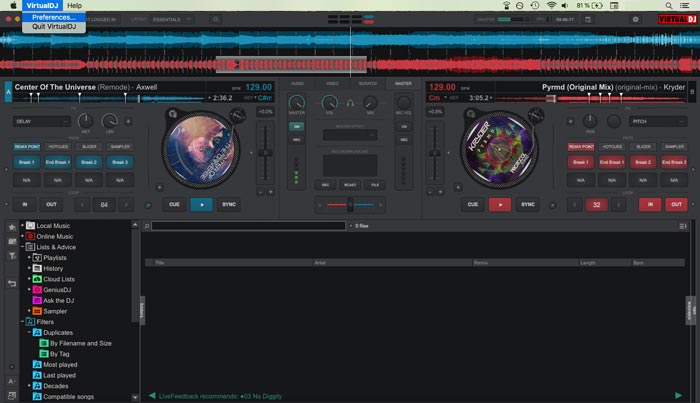 VirtualDJ en Mac